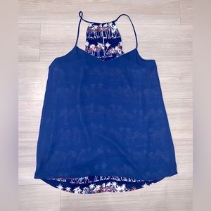 Express Reversible Spaghetti Strap Tank Top Blue Women’s